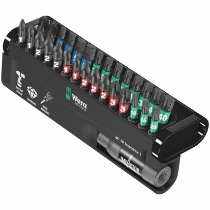 Smūginių antgalių rinkinys Wera Bit-Check 30 Impaktor, 30 vnt, PH+PZ+TORX+HEX Smūginių antgalių rinkinys Wera Bit-Check 30 Impaktor, 30 vnt, PH+PZ+TORX+HEX