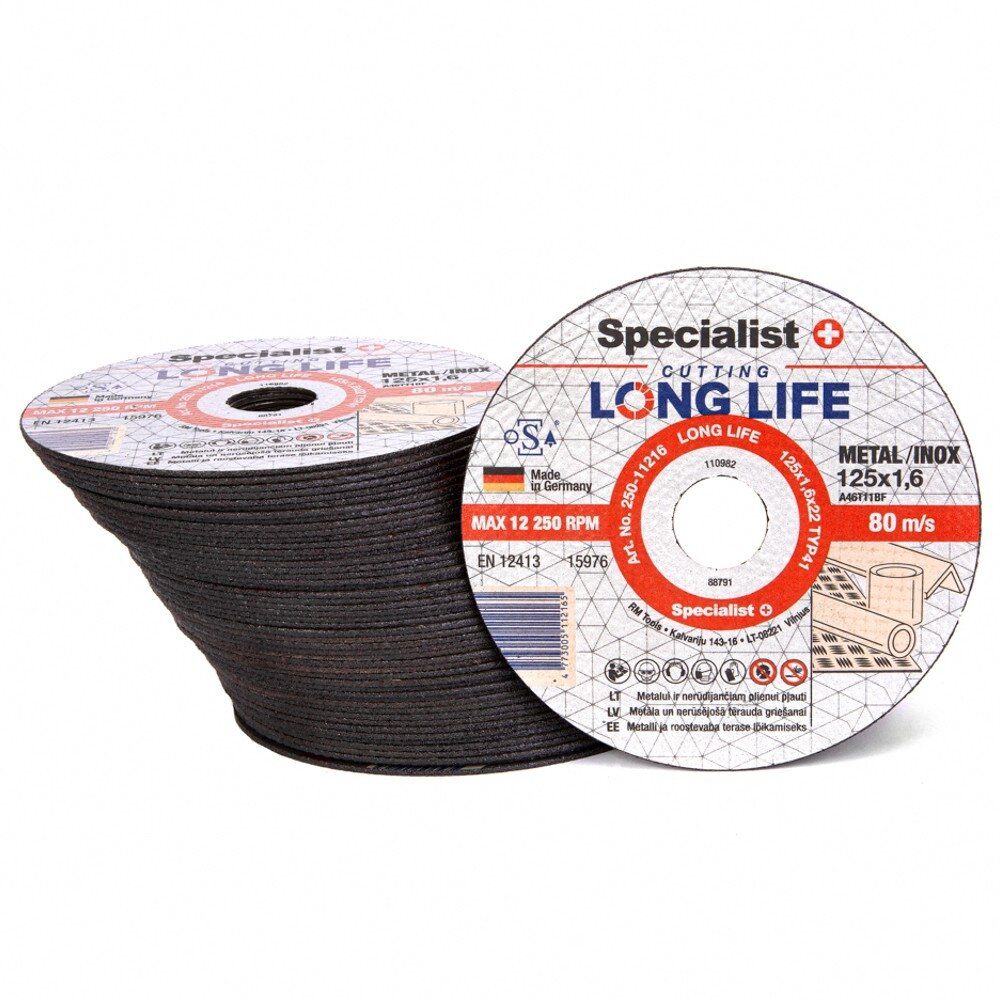 Specialist+ SPECIALIST+ metalo pj.diskas LONG LIFE, 125x1.6x22 mm 3