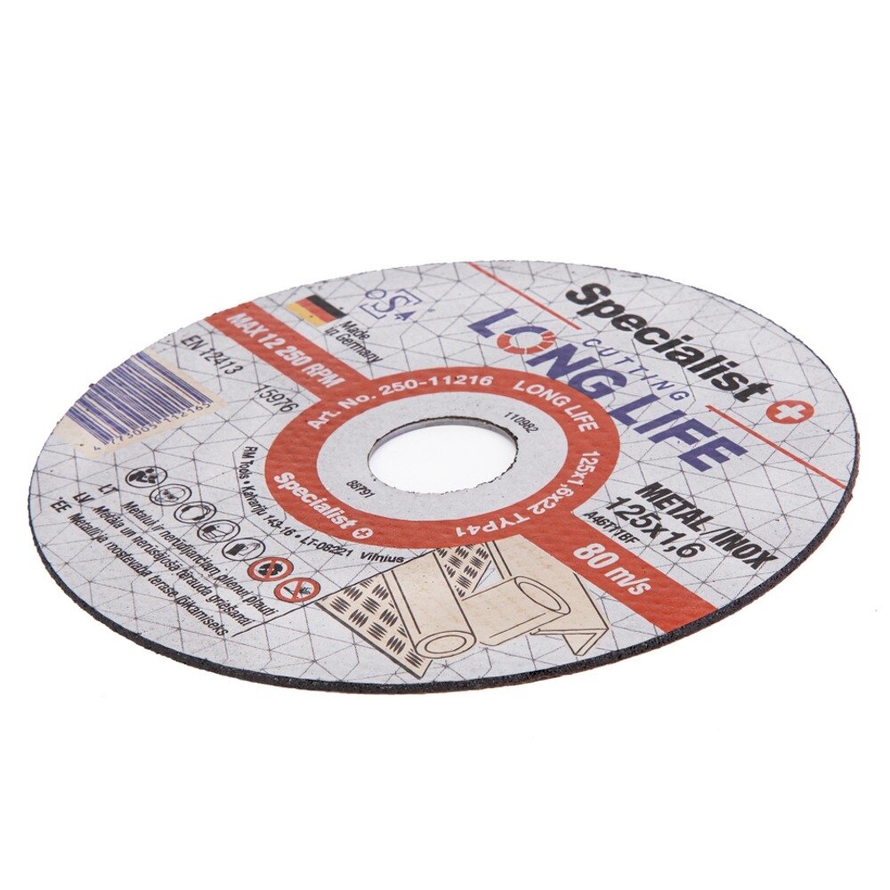 Specialist+ SPECIALIST+ metalo pj.diskas LONG LIFE, 125x1.6x22 mm 5