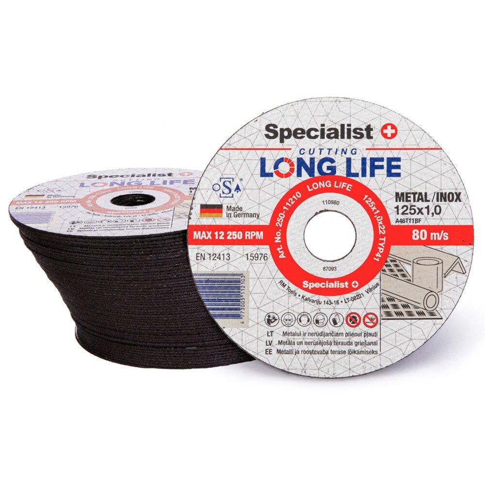 Specialist+ SPECIALIST+ metalo pj.diskas LONG LIFE, 125x1x22 mm 7
