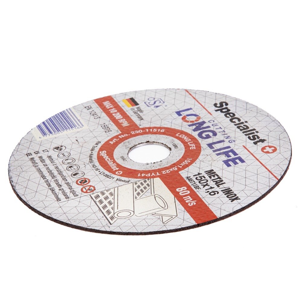 Specialist+ SPECIALIST+ metalo pj.diskas LONG LIFE, 150x1.6x22 mm 1