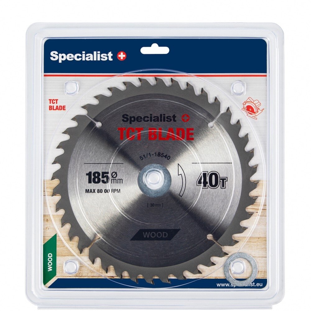 Specialist+ SPECIALIST+ pjovimo diskas, 185x40Tx30/20/16 mm Specialist+ SPECIALIST+ pjovimo diskas, 185x40Tx30/20/16 mm