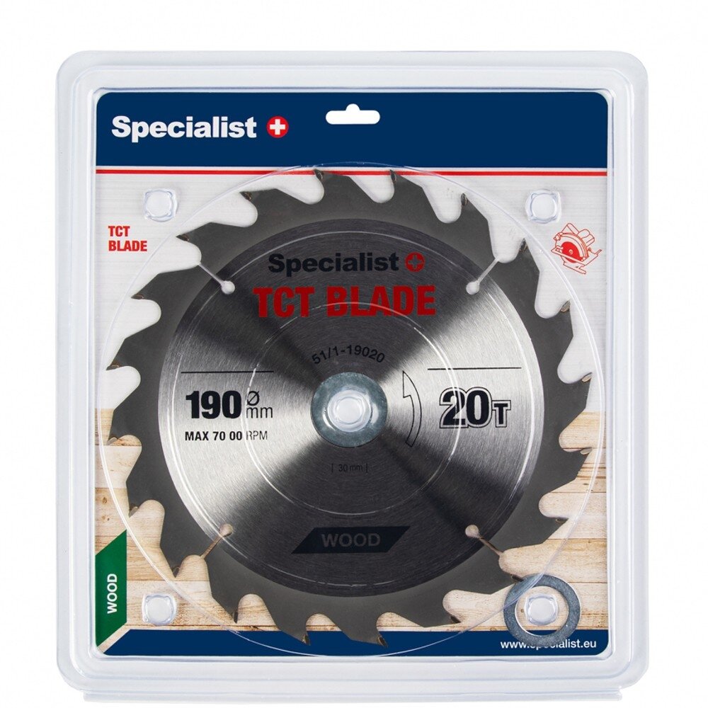 Specialist+ SPECIALIST+ pjovimo diskas, 190x20Tx30/20/16 mm Specialist+ SPECIALIST+ pjovimo diskas, 190x20Tx30/20/16 mm