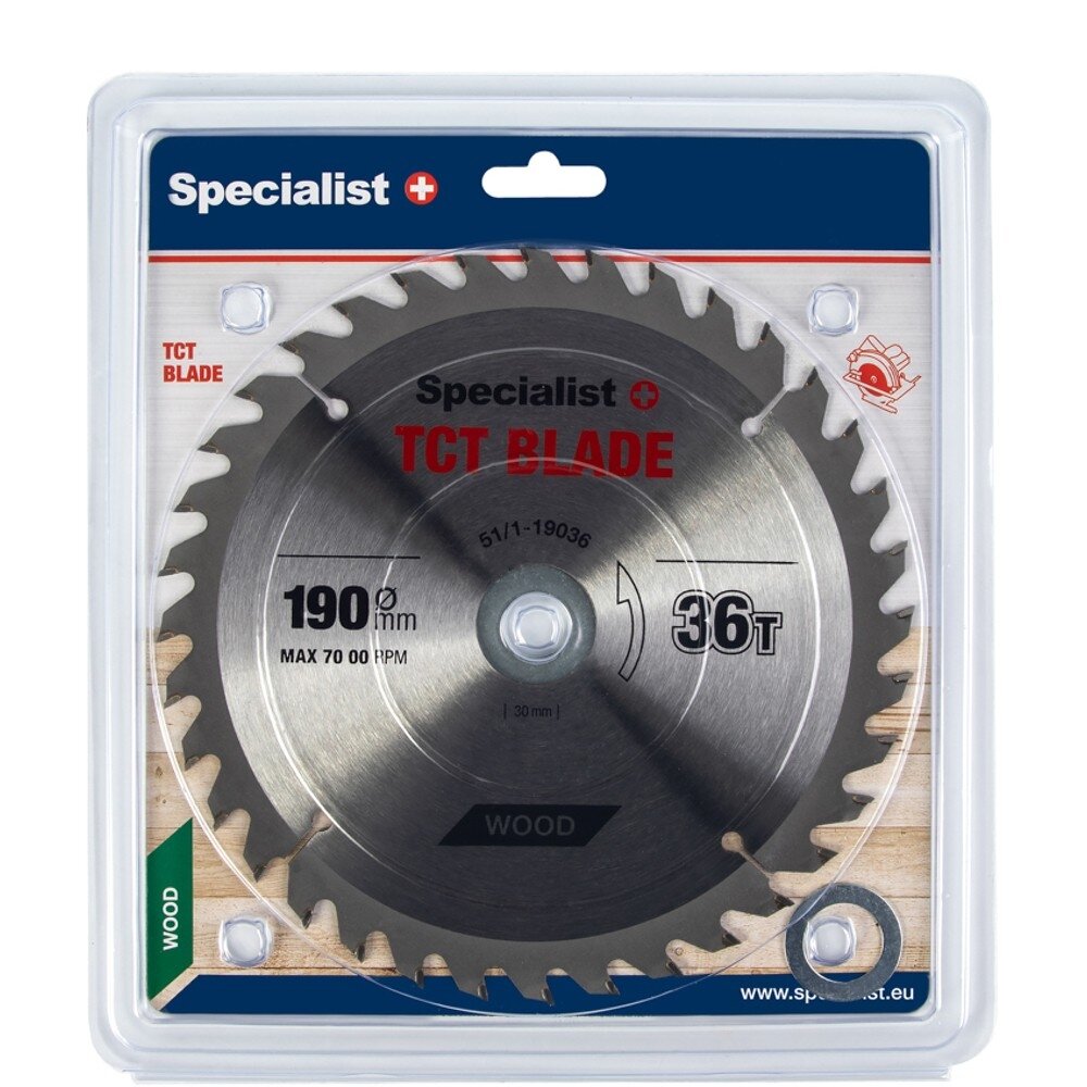 Specialist+ SPECIALIST+ pjovimo diskas, 190x36Tx30/20/16 mm Specialist+ SPECIALIST+ pjovimo diskas, 190x36Tx30/20/16 mm