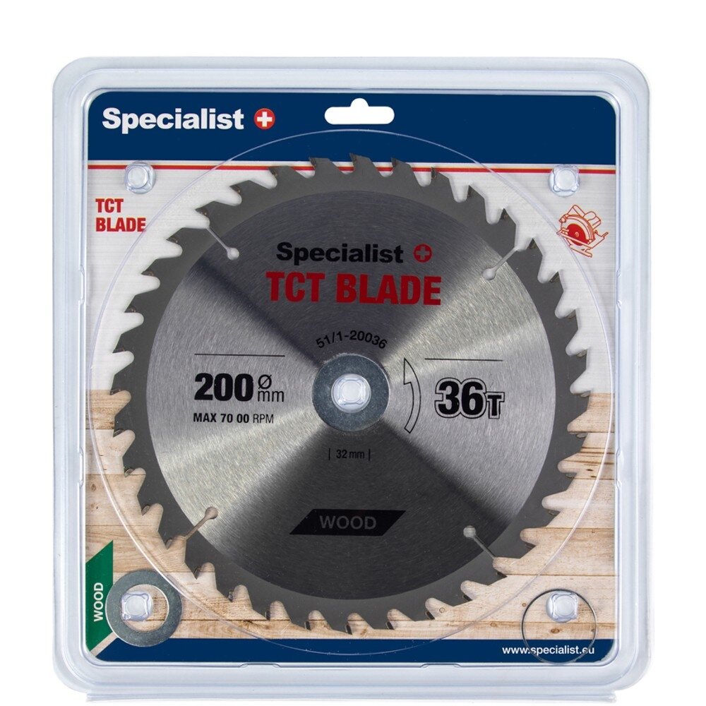 Specialist+ SPECIALIST+ pjovimo diskas, 200x36Tx32/30/20/16 mm Specialist+ SPECIALIST+ pjovimo diskas, 200x36Tx32/30/20/16 mm