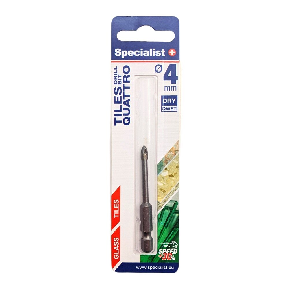 Specialist+ SPECIALIST+ stiklo grąžtas, 4 mm Specialist+ SPECIALIST+ stiklo grąžtas, 4 mm
