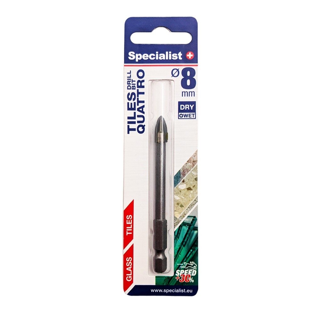 Specialist+ SPECIALIST+ stiklo grąžtas, 8 mm Specialist+ SPECIALIST+ stiklo grąžtas, 8 mm