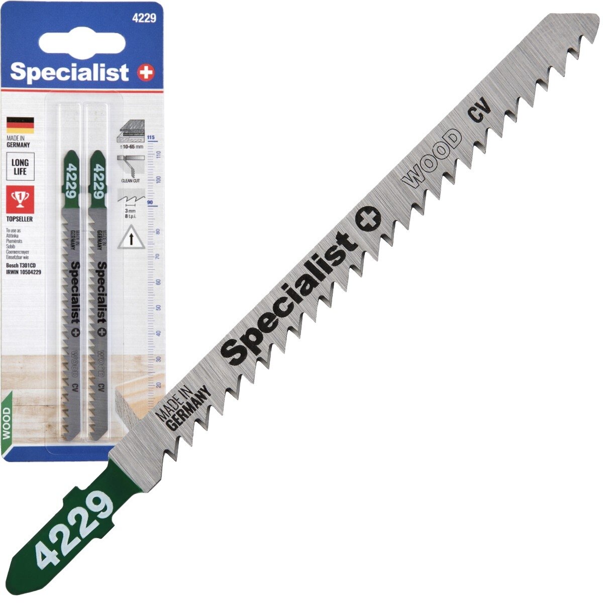 Specialist+ SPECIALIST+ pjūklelis 4229 (T301CD), 2 vnt. Specialist+ SPECIALIST+ pjūklelis 4229 (T301CD), 2 vnt.