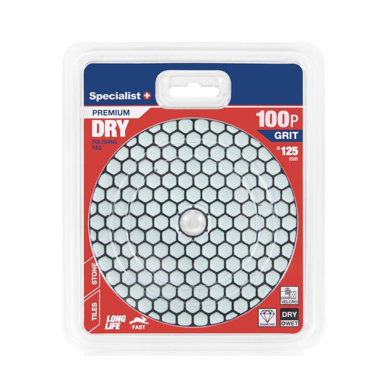 Specialist+ SPECIALIST+ deimant. šlifavimo lap., universalus, 125 mm, 100P Specialist+ SPECIALIST+ deimant. šlifavimo lap., universalus, 125 mm, 100P
