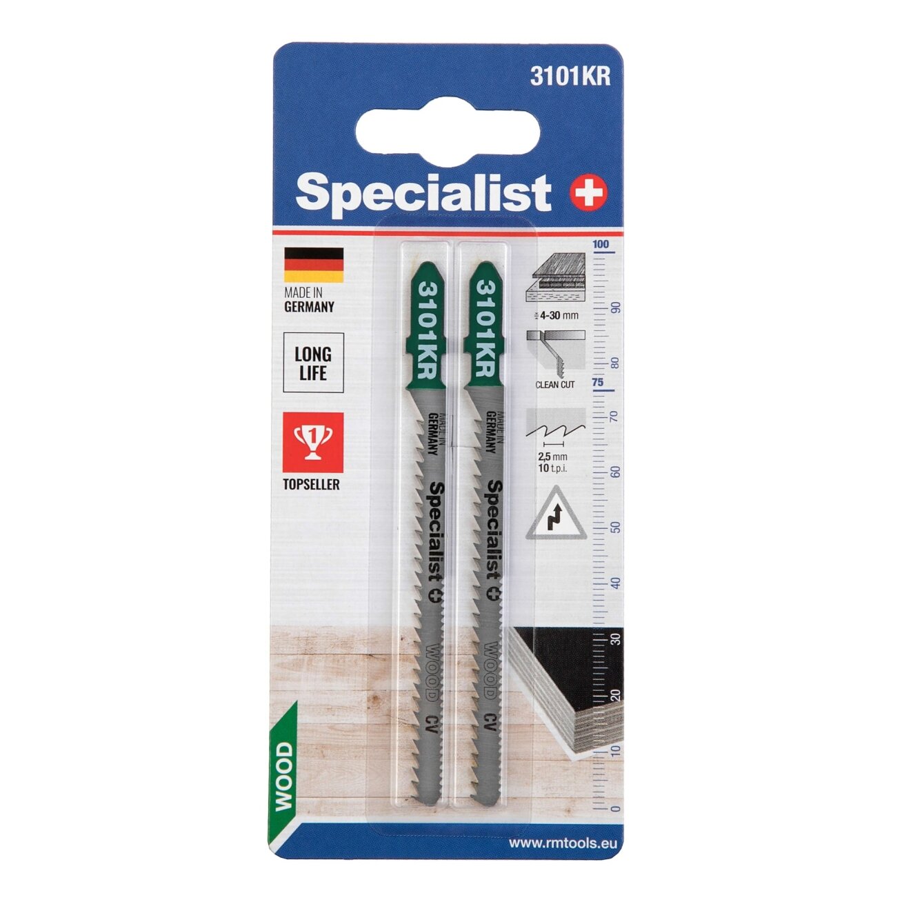 Specialist+ SPECIALIST+ dvipusis pjūklelis 3101KR, 2 vnt. 2 Specialist+ SPECIALIST+ dvipusis pjūklelis 3101KR, 2 vnt. 2