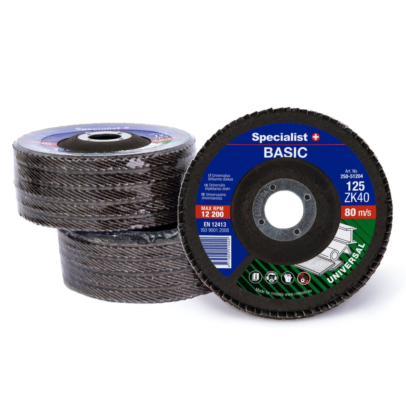 Specialist+ SPECIALIST+ lapelinis šlif. diskas BASIC ZK40, 125 mm 7 Specialist+ SPECIALIST+ lapelinis šlif. diskas BASIC ZK40, 125 mm 7