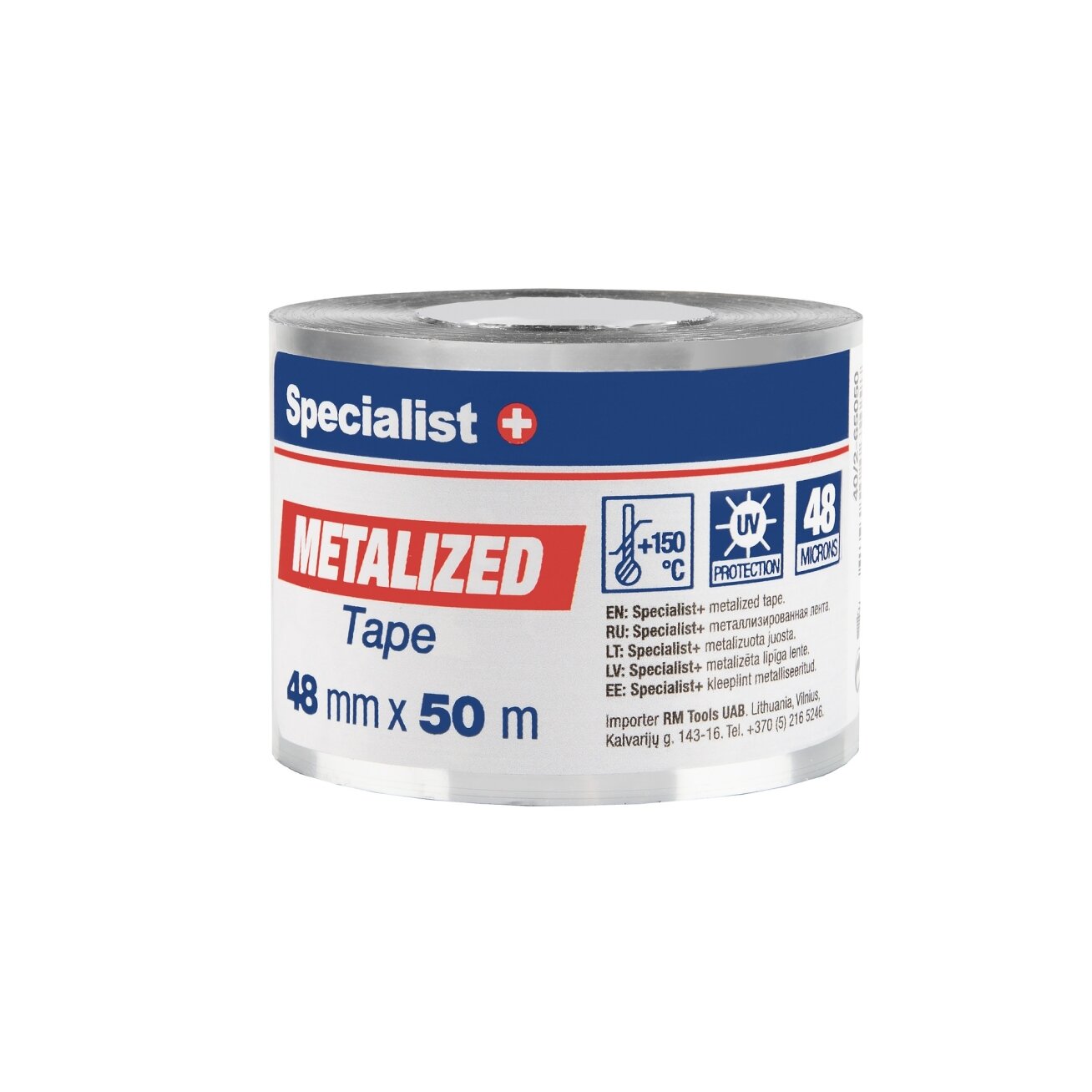 Specialist+ SPECIALIST+ metalizuota juosta, 48 mm x 50 m Specialist+ SPECIALIST+ metalizuota juosta, 48 mm x 50 m