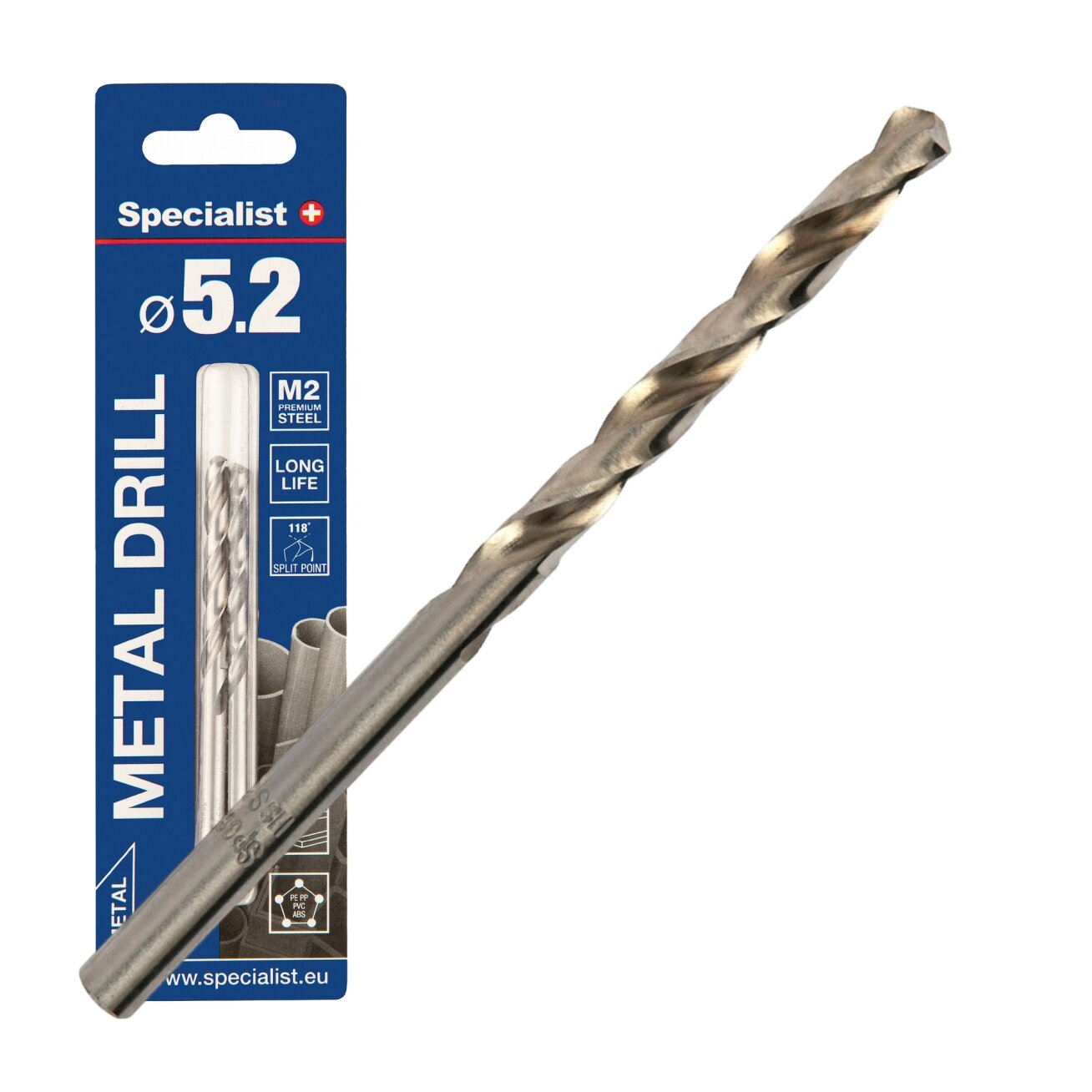 Specialist+ SPECIALIST+ metalo grąžtas PREMIUM, 5.2mm, 2 vnt.. Specialist+ SPECIALIST+ metalo grąžtas PREMIUM, 5.2mm, 2 vnt..