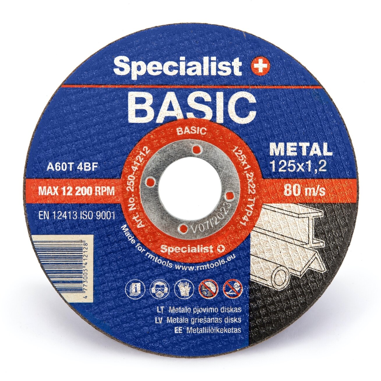 Specialist+ SPECIALIST+ metalo  pj. diskas BASIC, 125x1.2x22 mm 4