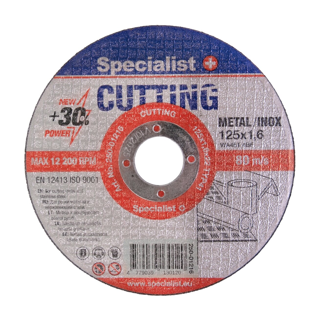 Specialist+ SPECIALIST+ metalo pj.diskas CUTTING, 125x1.6x22 mm 4 Specialist+ SPECIALIST+ metalo pj.diskas CUTTING, 125x1.6x22 mm 4
