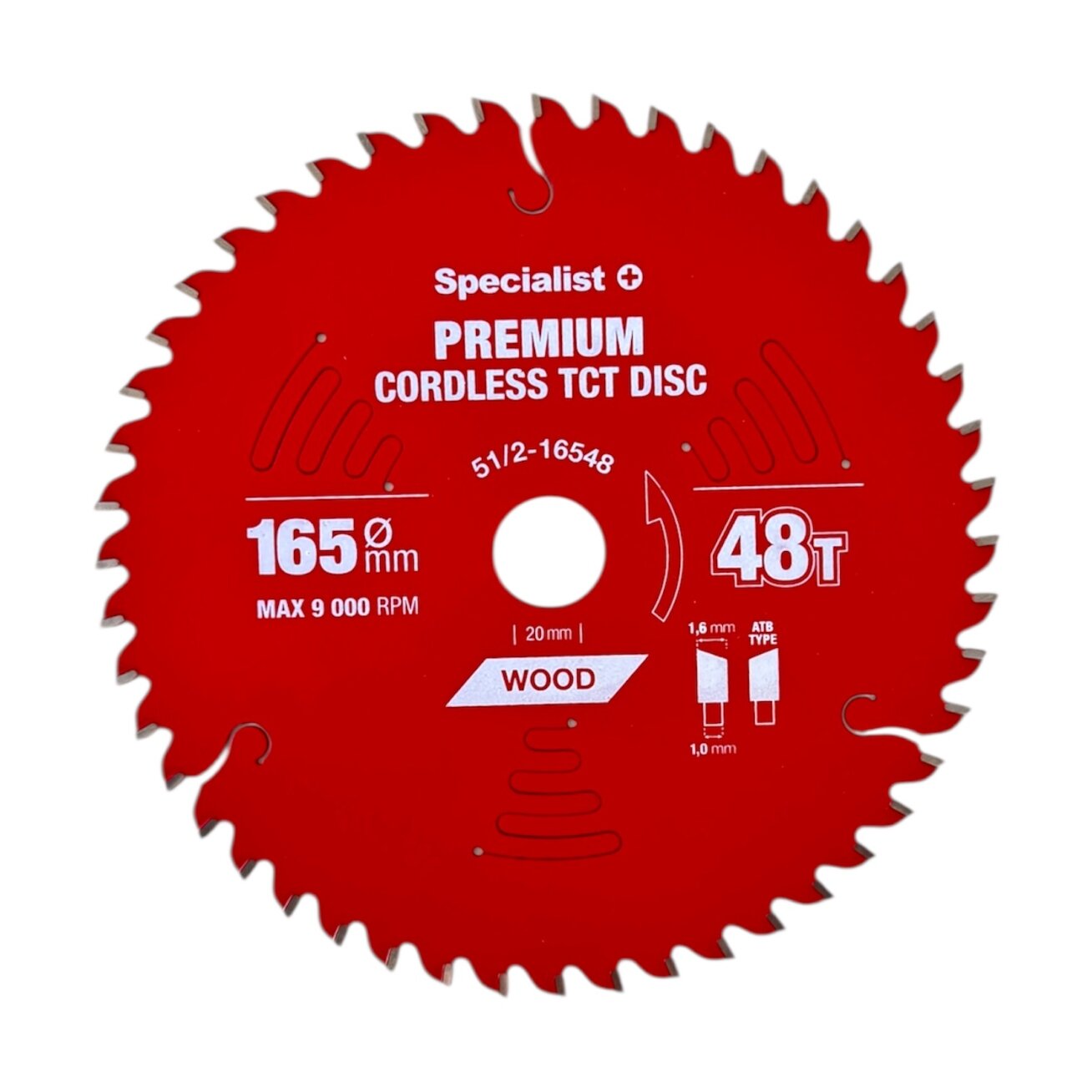 Specialist+ SPECIALIST+ pjovimo diskas Cordless 165x48Tx20mm
