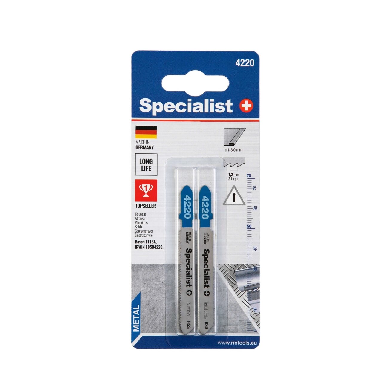 Specialist+ SPECIALIST+ pjūklelis 4220 (T118A), 2 vnt. 2 Specialist+ SPECIALIST+ pjūklelis 4220 (T118A), 2 vnt. 2