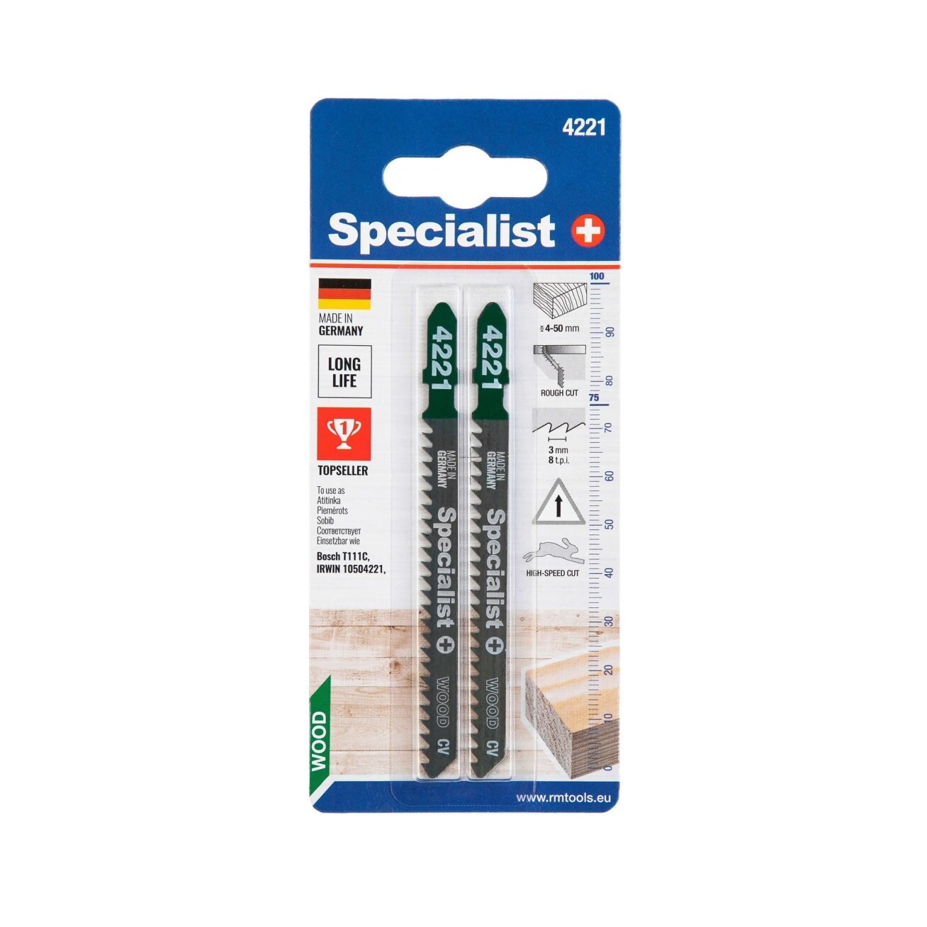 Specialist+ SPECIALIST+ pjūklelis 4221 (T111C), 2 vnt. 7 Specialist+ SPECIALIST+ pjūklelis 4221 (T111C), 2 vnt. 7