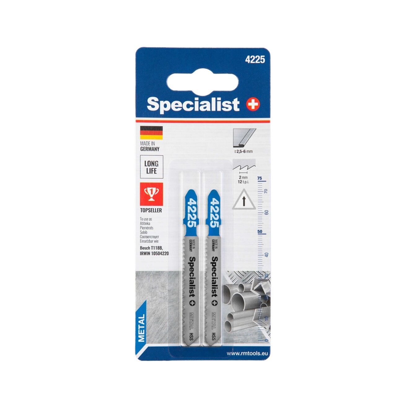 Specialist+ SPECIALIST+ pjūklelis 4225 (T118B) 75mm, 2 vnt. 2
