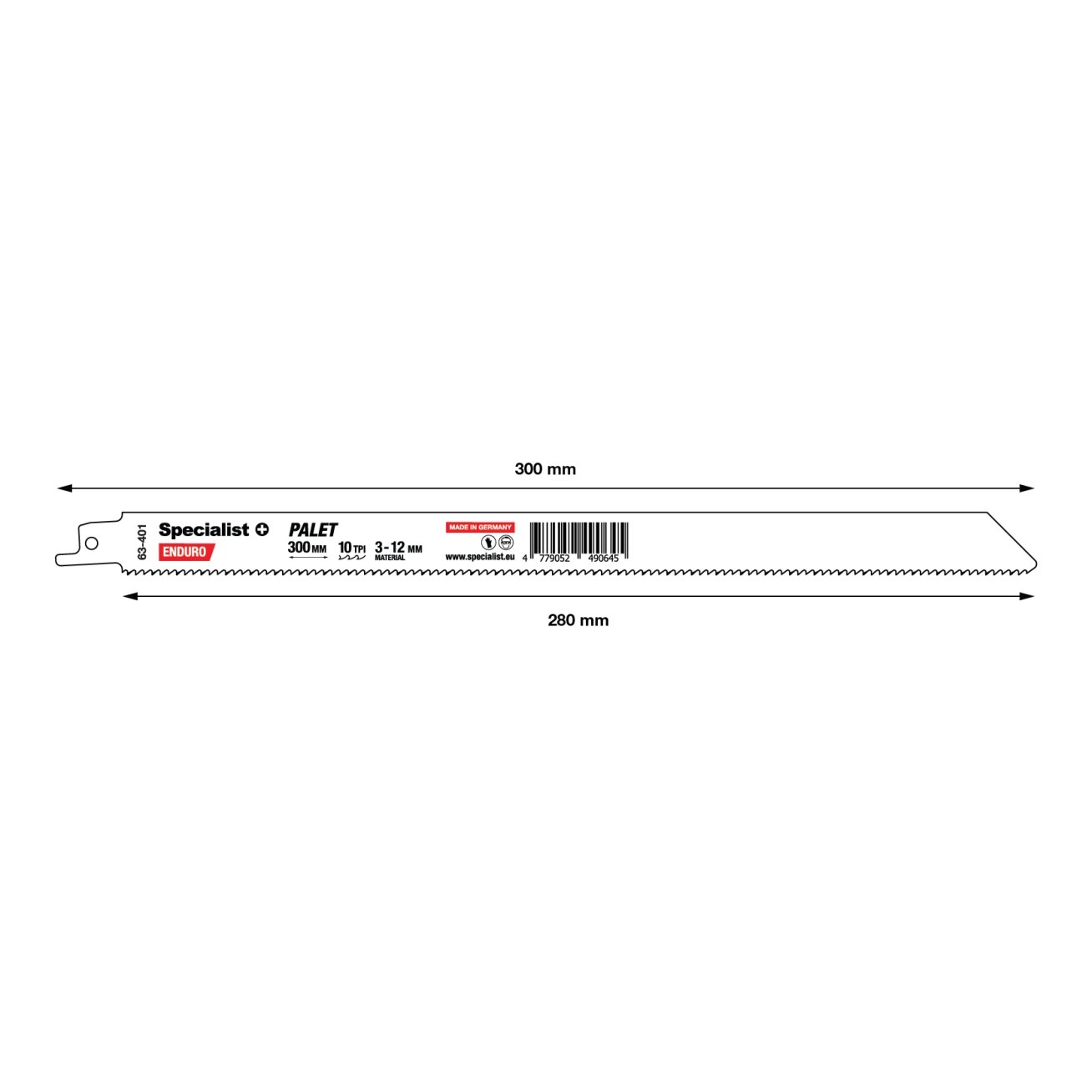 Specialist+ SPECIALIST+ pjūklelis paletėms, 300 mm, 10TPI 3