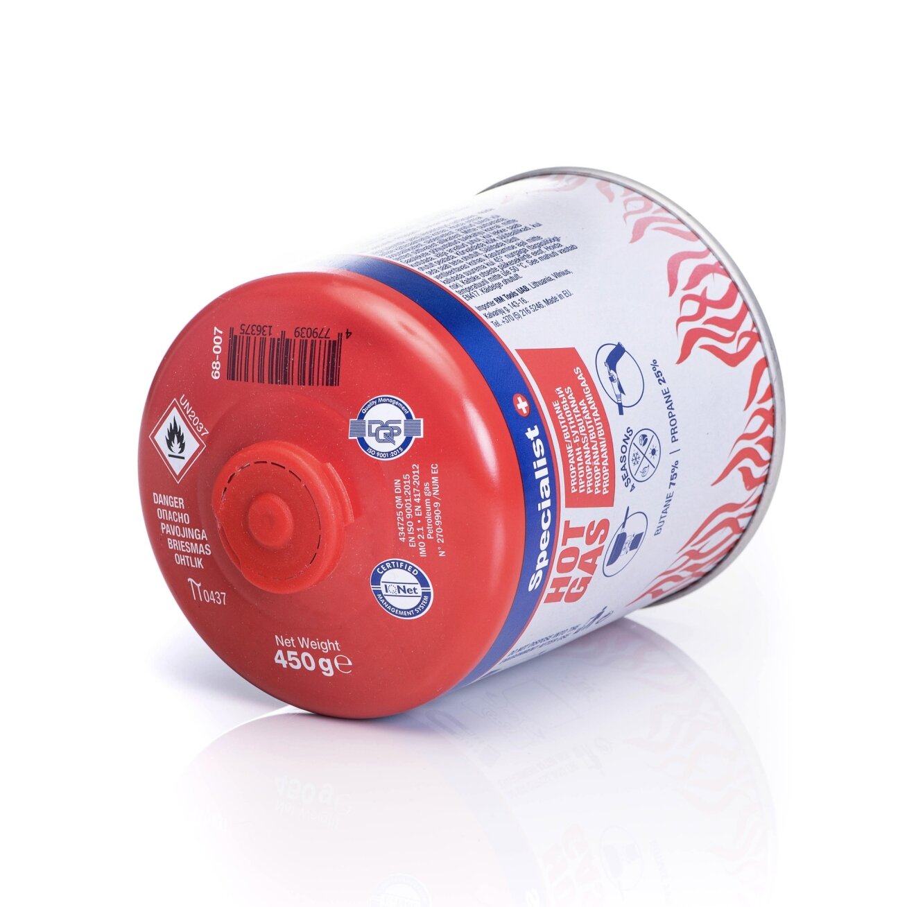 Specialist+ SPECIALIST+ propano-butano dujos, 450 g. 8 Specialist+ SPECIALIST+ propano-butano dujos, 450 g. 8