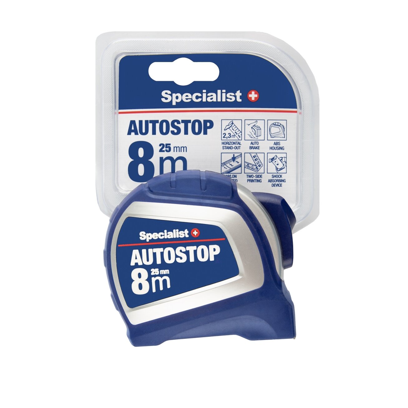 Specialist+ SPECIALIST+ ruletė AUTOSTOP 8 m, 25 mm 1 Specialist+ SPECIALIST+ ruletė AUTOSTOP 8 m, 25 mm 1