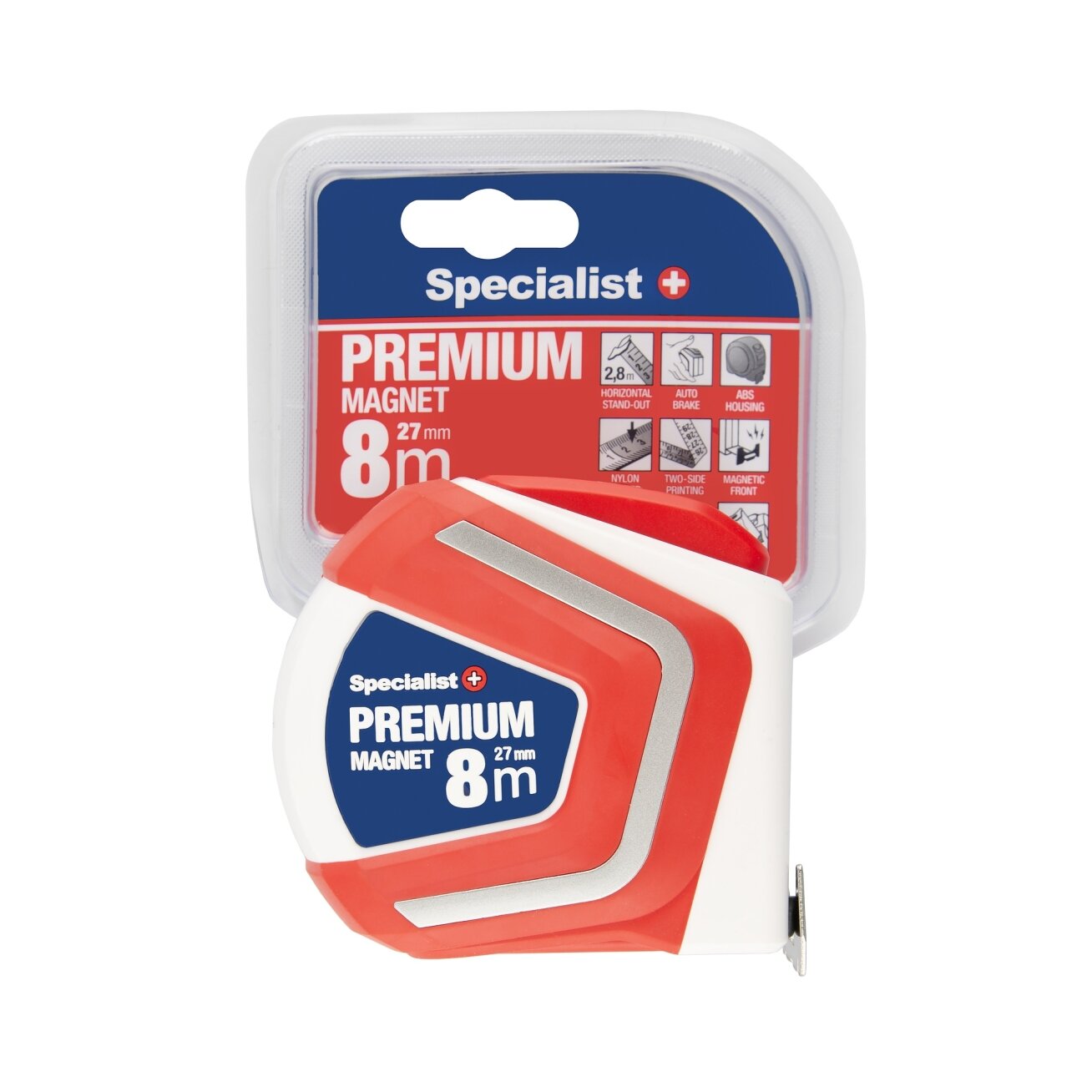 Specialist+ SPECIALIST+ ruletė PREMIUM 8 m, 27 mm 1 Specialist+ SPECIALIST+ ruletė PREMIUM 8 m, 27 mm 1