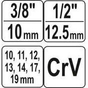 Specializuotų galvučių su išpjova rink. 7vnt (10-19mm) 2 Specializuotų galvučių su išpjova rink. 7vnt (10-19mm) 2