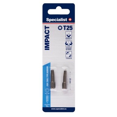 Specialist+ SPECIALIST+ atsuktuvo antgalis T25 2 vnt.