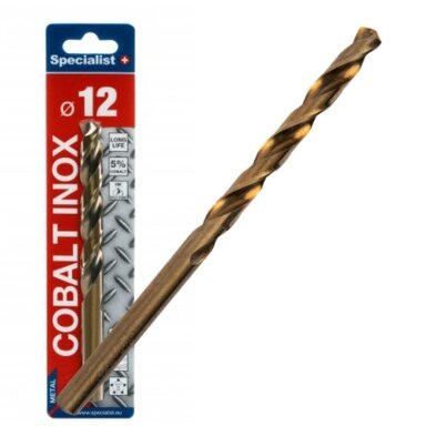 Specialist+ SPECIALIST+ metalo grąžtas COBALT, 12 mm Specialist+ SPECIALIST+ metalo grąžtas COBALT, 12 mm