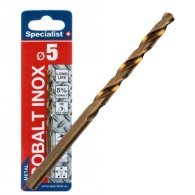 Specialist+ SPECIALIST+ metalo grąžtas COBALT, 5 mm