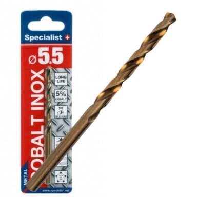 Specialist+ SPECIALIST+ metalo grąžtas COBALT, 5.5 mm