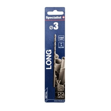 Specialist+ SPECIALIST+ metalo grąžtas LONG DIN340, 3 x 63 mm