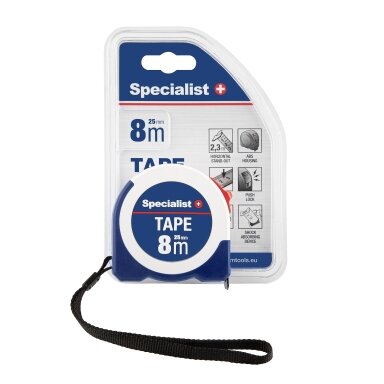 Specialist+ SPECIALIST+ ruletė TAPE 8 m, 25 mm