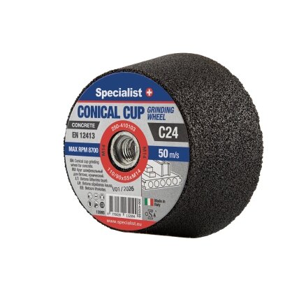 Specialist+ SPECIALIST+ betono šlif. taurė C24, 110/90x55xM14 mm 2 Specialist+ SPECIALIST+ betono šlif. taurė C24, 110/90x55xM14 mm 2