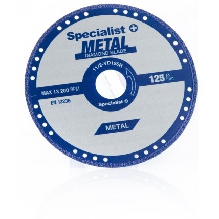 Specialist+ SPECIALIST+ deim. pj. diskas metalui 125x1.4x22.23 mm 3 Specialist+ SPECIALIST+ deim. pj. diskas metalui 125x1.4x22.23 mm 3