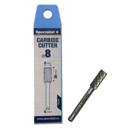 Specialist+ SPECIALIST+ kietmetalio freza ZYAS, 8x20x6 mm Specialist+ SPECIALIST+ kietmetalio freza ZYAS, 8x20x6 mm