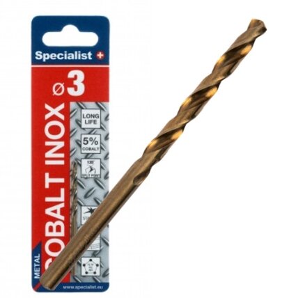 Specialist+ SPECIALIST+ metalo grąžtas COBALT, 3 mm Specialist+ SPECIALIST+ metalo grąžtas COBALT, 3 mm