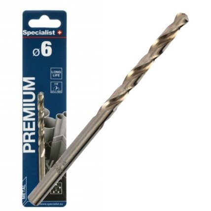 Specialist+ SPECIALIST+ metalo grąžtas PREMIUM, 6 mm Specialist+ SPECIALIST+ metalo grąžtas PREMIUM, 6 mm