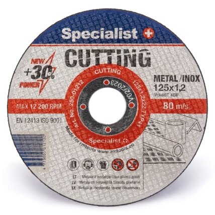 Specialist+ SPECIALIST+ metalo pj.diskas CUTTING, 125x1.2x22 mm Specialist+ SPECIALIST+ metalo pj.diskas CUTTING, 125x1.2x22 mm