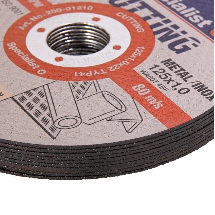 Specialist+ SPECIALIST+ metalo pj.diskas CUTTING, 125x1x22 mm 10 vnt. metal. d 7