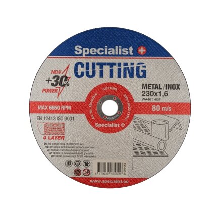 Specialist+ SPECIALIST+ metalo pj.diskas CUTTING, 230x1.6x22 mm Specialist+ SPECIALIST+ metalo pj.diskas CUTTING, 230x1.6x22 mm