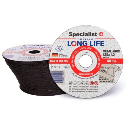 Specialist+ SPECIALIST+ metalo pj.diskas LONG LIFE, 125x1x22 mm 7 Specialist+ SPECIALIST+ metalo pj.diskas LONG LIFE, 125x1x22 mm 7