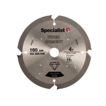 Specialist+ SPECIALIST+ pj. diskas pluošt. cementui, 4T 165 x 20 mm