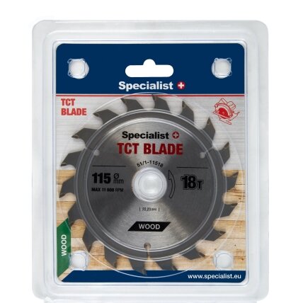 Specialist+ SPECIALIST+ pjovimo diskas, 115x18Tx22 mm Specialist+ SPECIALIST+ pjovimo diskas, 115x18Tx22 mm