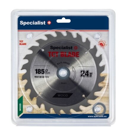 Specialist+ SPECIALIST+ pjovimo diskas, 185x24Tx30/20/16 mm Specialist+ SPECIALIST+ pjovimo diskas, 185x24Tx30/20/16 mm