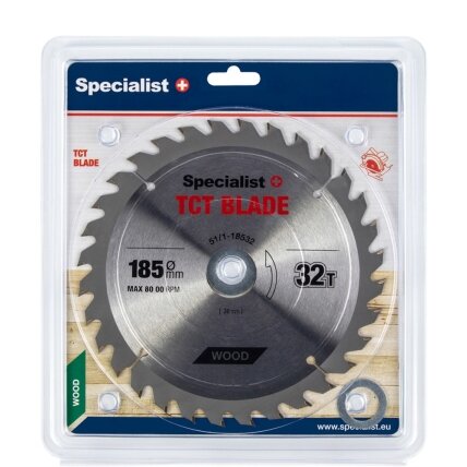 Specialist+ SPECIALIST+ pjovimo diskas, 185x32Tx30/20/16 mm Specialist+ SPECIALIST+ pjovimo diskas, 185x32Tx30/20/16 mm