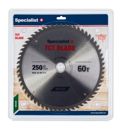Specialist+ SPECIALIST+ pjovimo diskas, 250x60Tx30/20 mm Specialist+ SPECIALIST+ pjovimo diskas, 250x60Tx30/20 mm