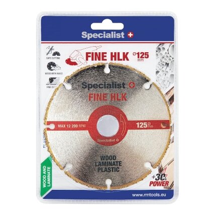 Specialist+ SPECIALIST+ pjovimo diskas FINE HLK, 125 mm 2 Specialist+ SPECIALIST+ pjovimo diskas FINE HLK, 125 mm 2