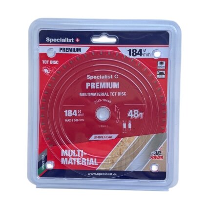 Specialist+ SPECIALIST+ pjovimo diskas Multimaterial 184x48Tx20/16mm 1 Specialist+ SPECIALIST+ pjovimo diskas Multimaterial 184x48Tx20/16mm 1